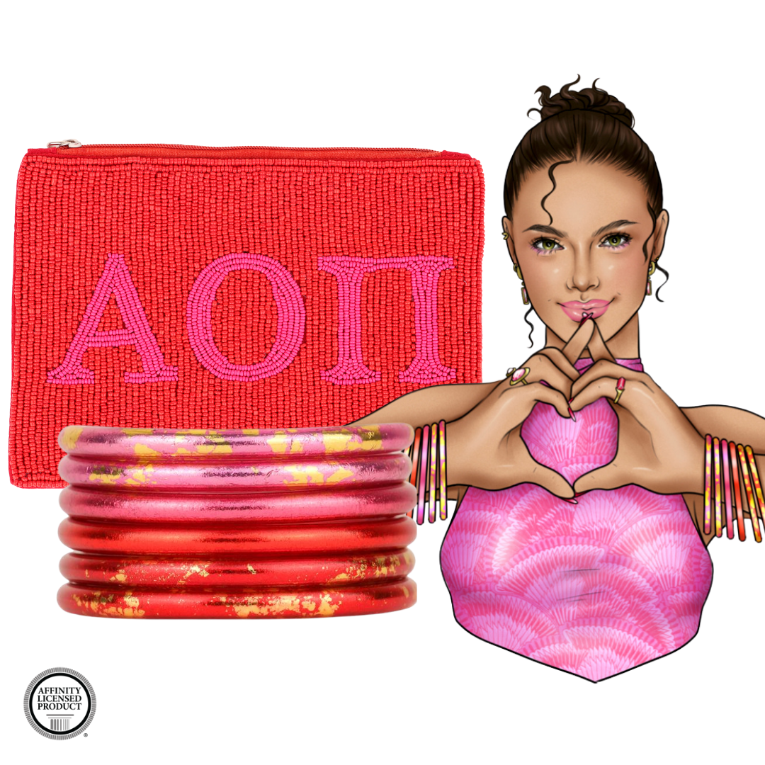 Alpha Omicron Sorority Bangle Bracelet Stack | BuDhaGirl