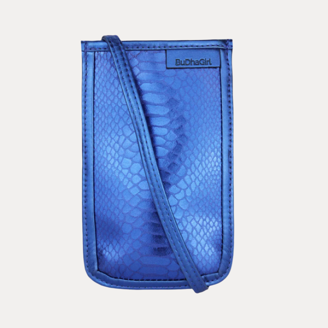 Mobile Crossbody - Azul metalizado