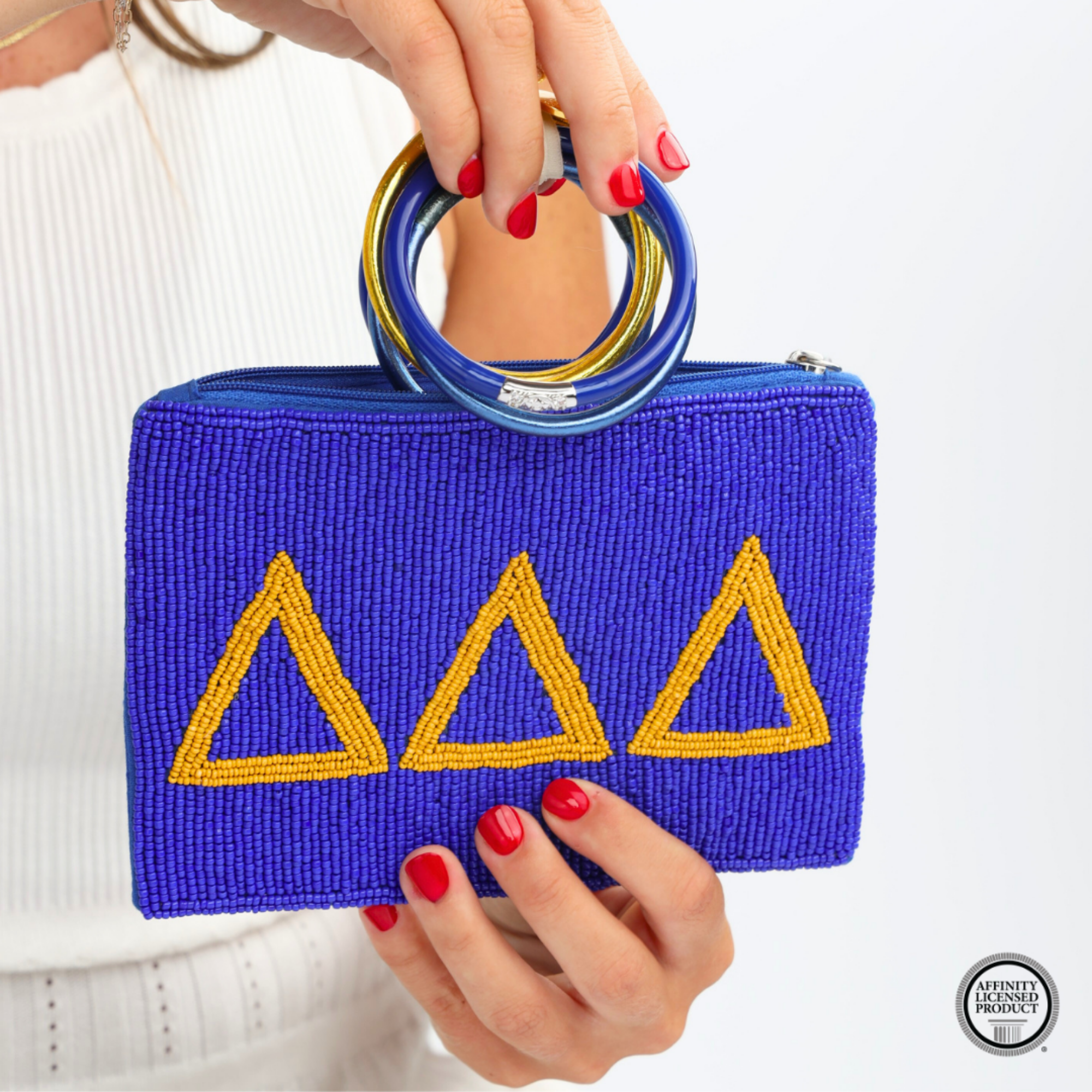 Delta Delta Delta Beaded Pouch