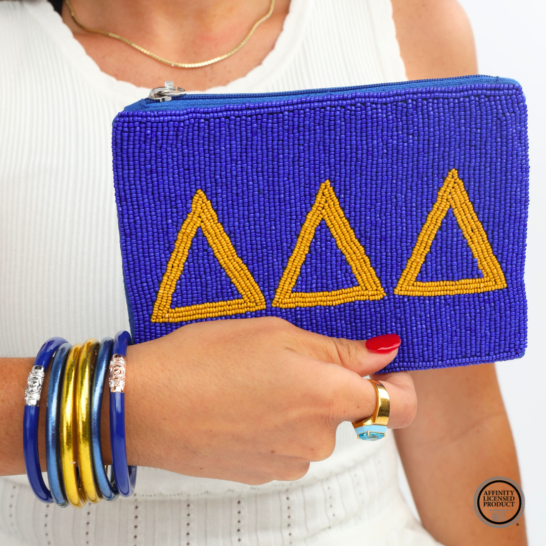 Delta Delta Delta Sorority Bangle Bracelet Stack | BuDhaGirl