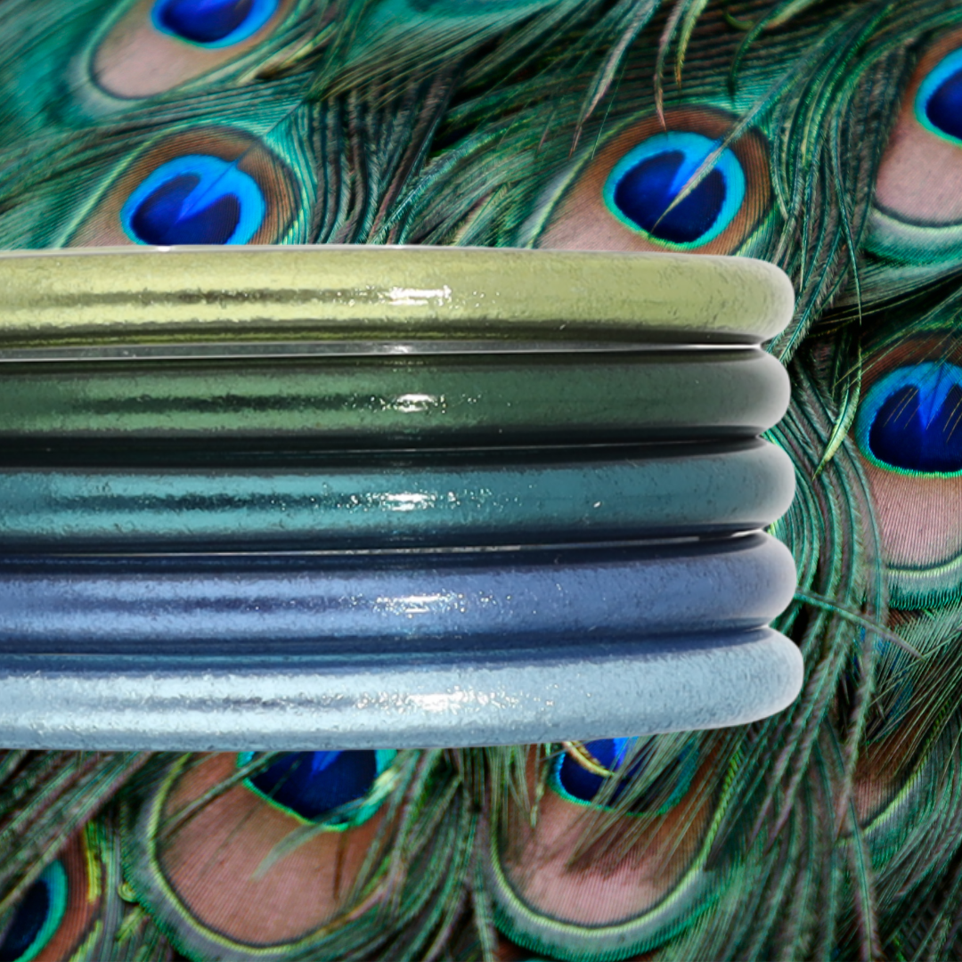 Diwali Peacock Bangle Bracelet Stack