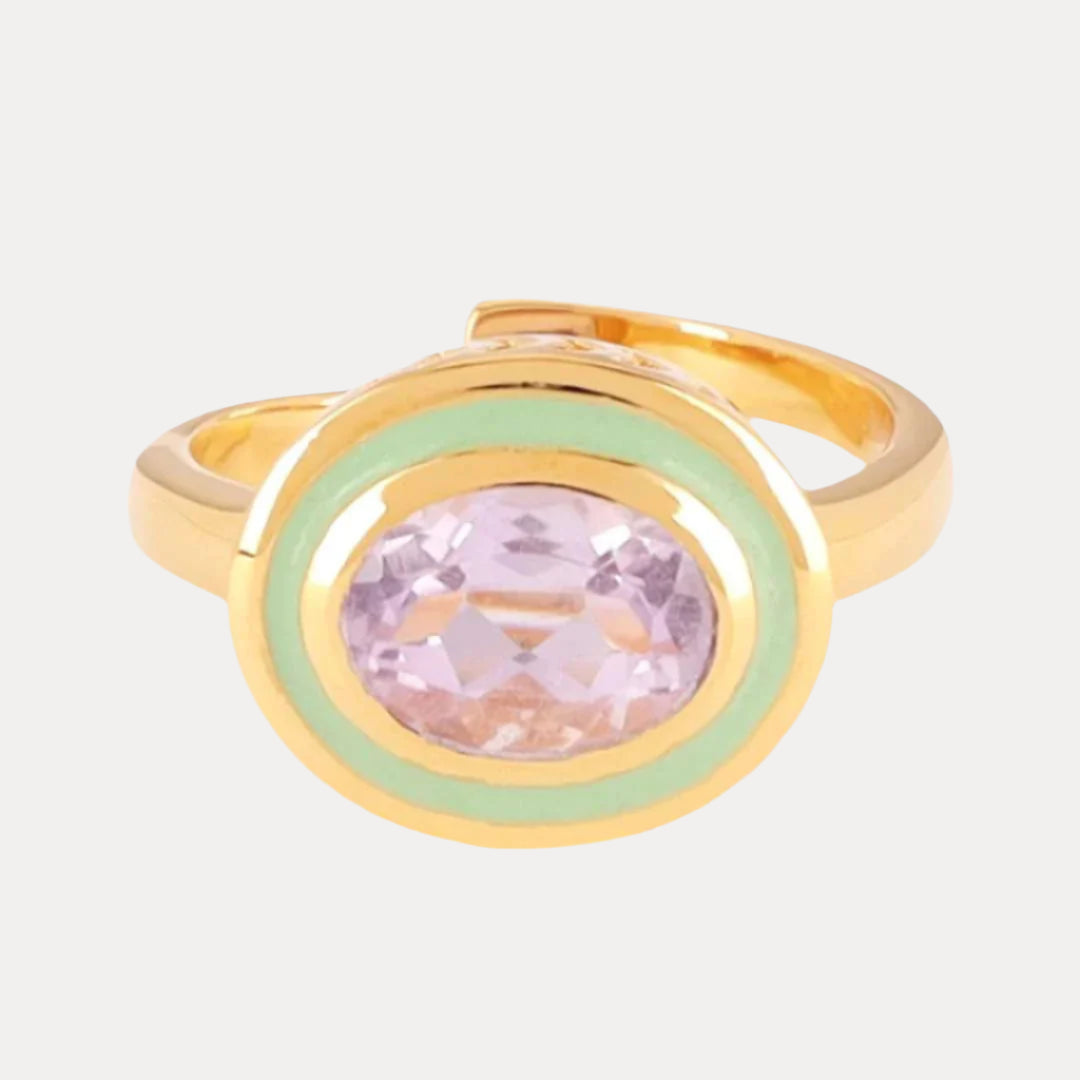 Galaxy Ring - Amethyst/Mint Green