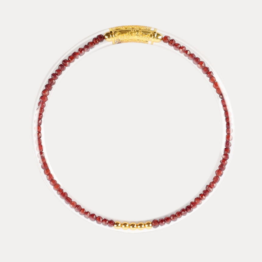 Garnet Luxe All Weather Bangle | BuDhaGirl