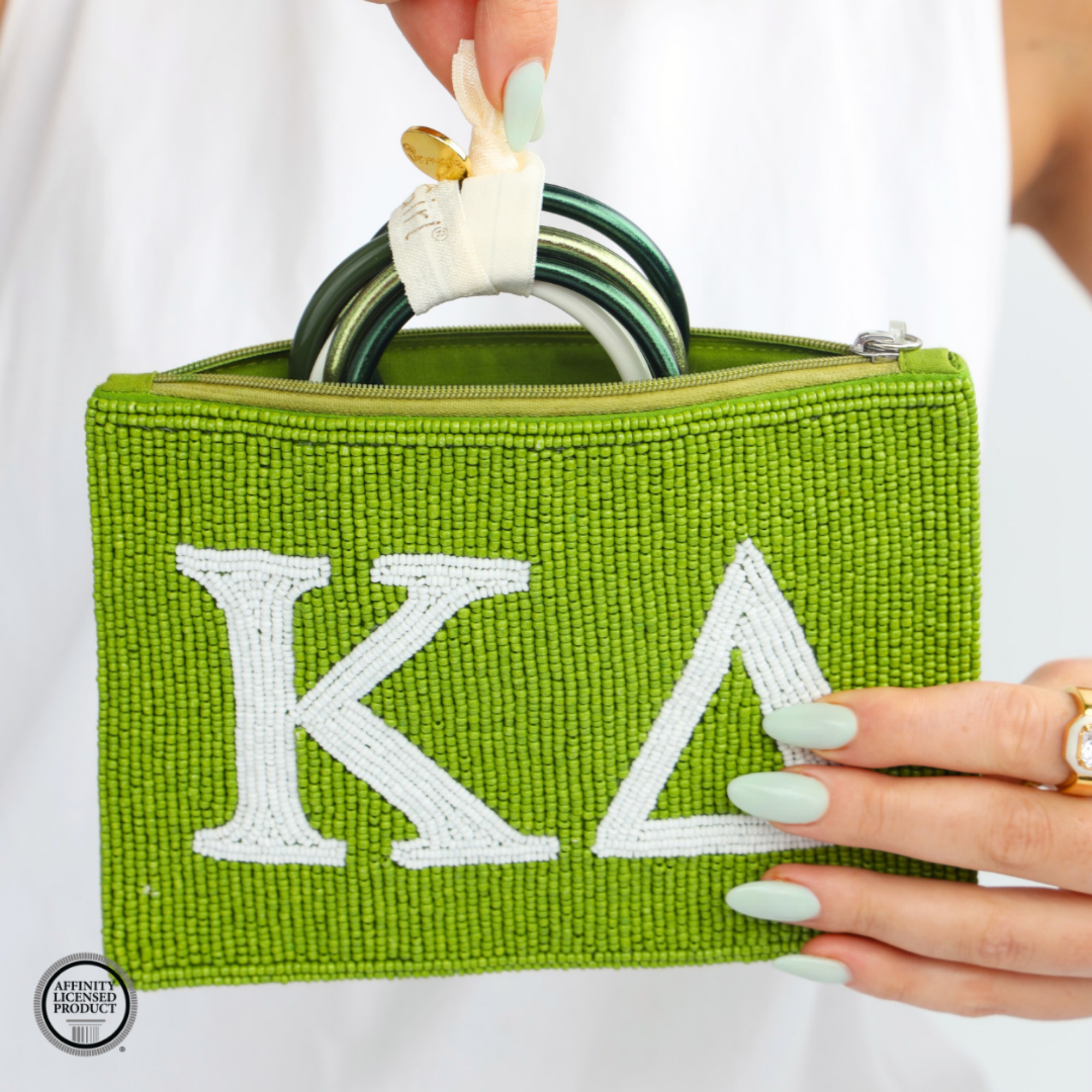 Kappa Delta Beaded Pouch