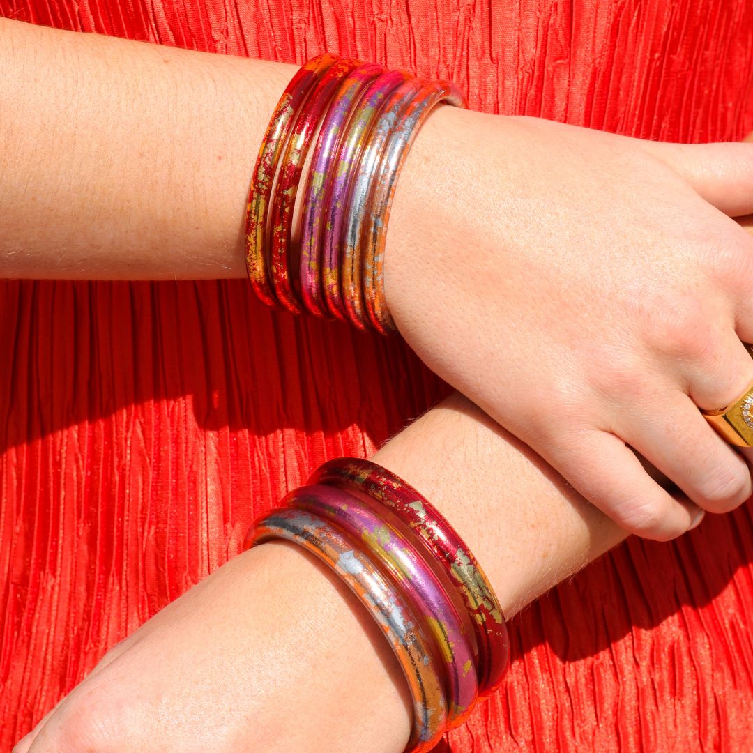 Kyoto Serenity Mixed All Weather Bangles Bracelets Stack of the Week | BuDhaGirl