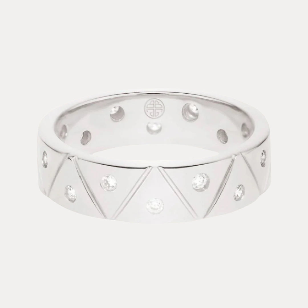 Palladium Light Gold Plated Brass "Light" Serenity Ring for Women | BuDhaGirl