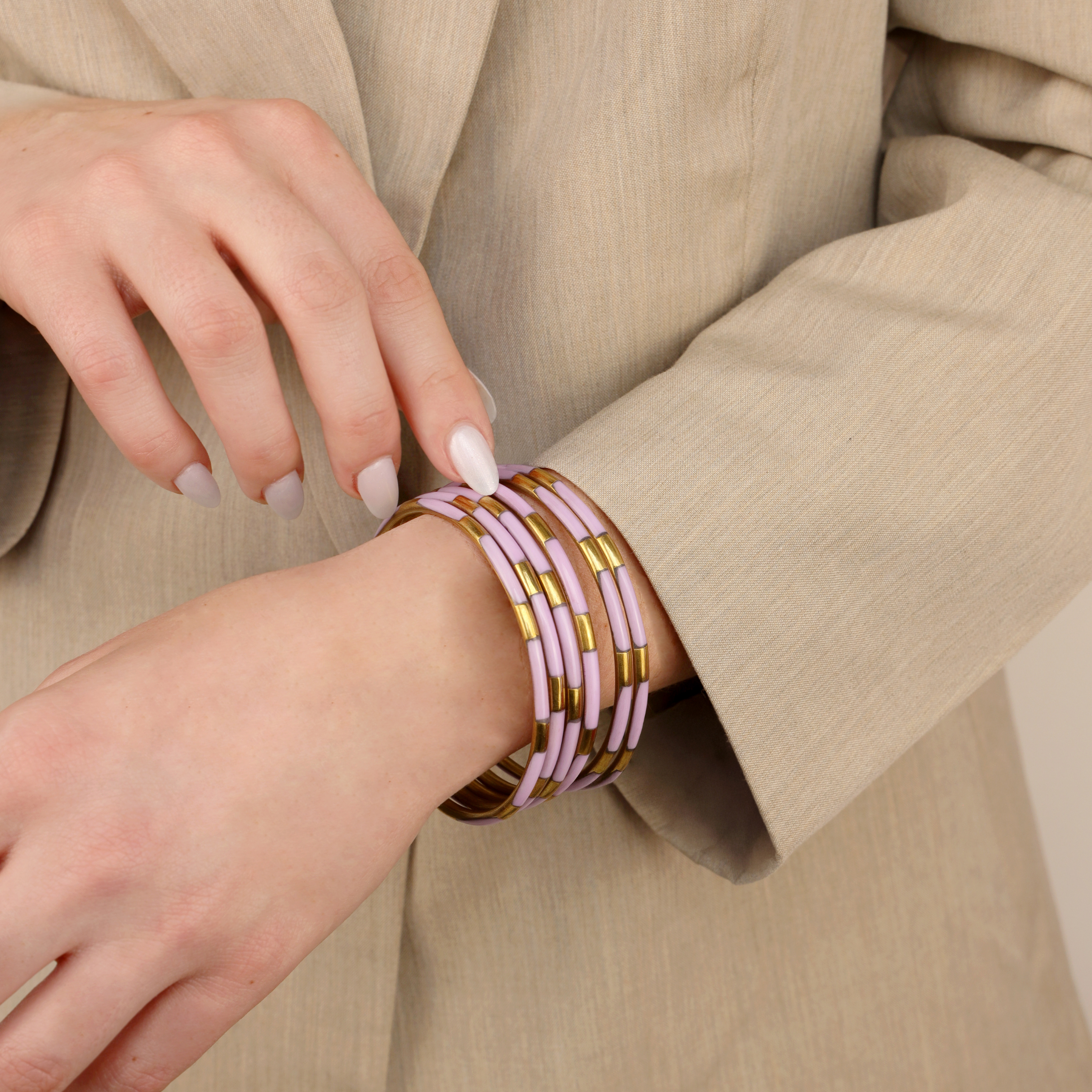 Lilac Veda Bangles - Set of 6