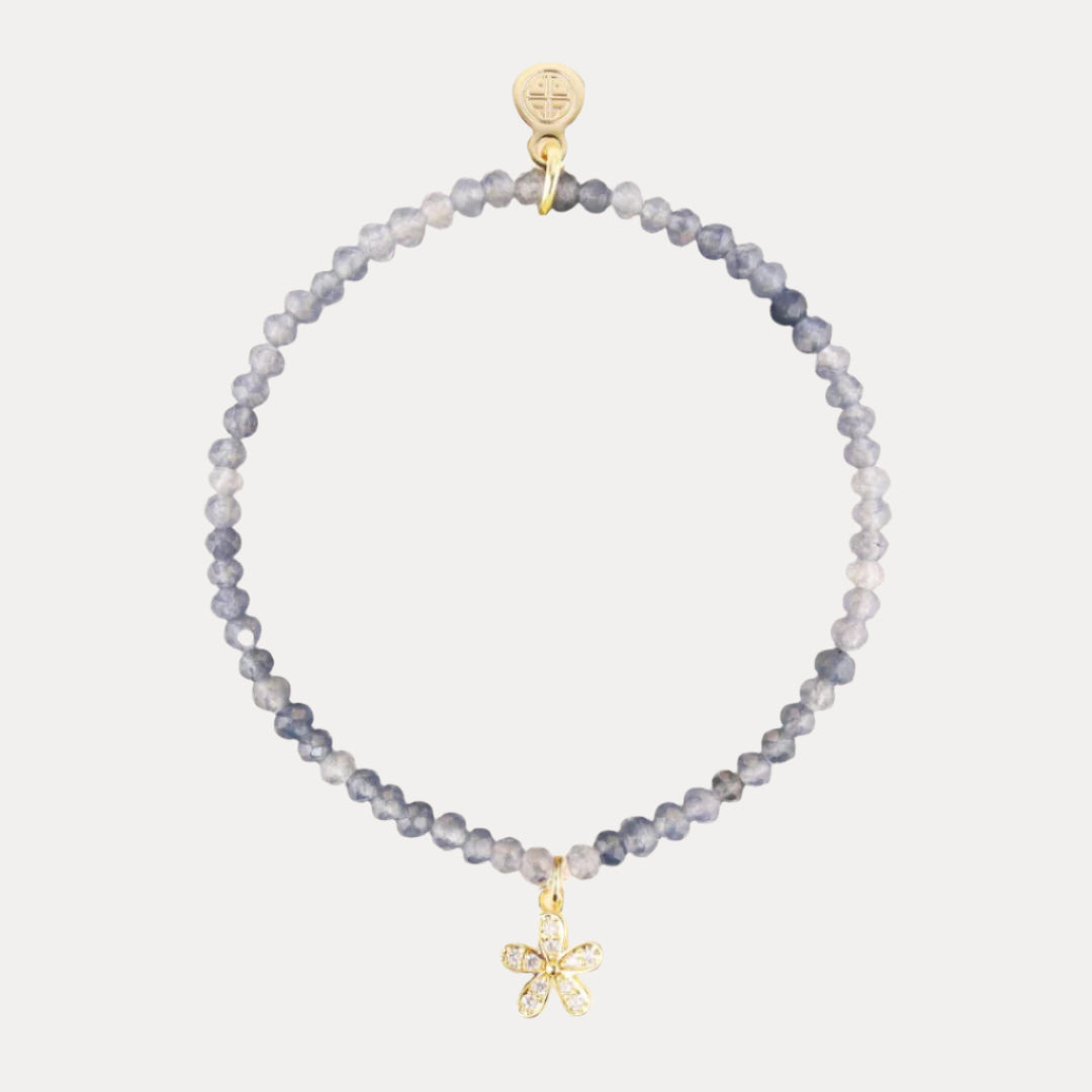 Luna Bracelet - Marine With Flower Charm