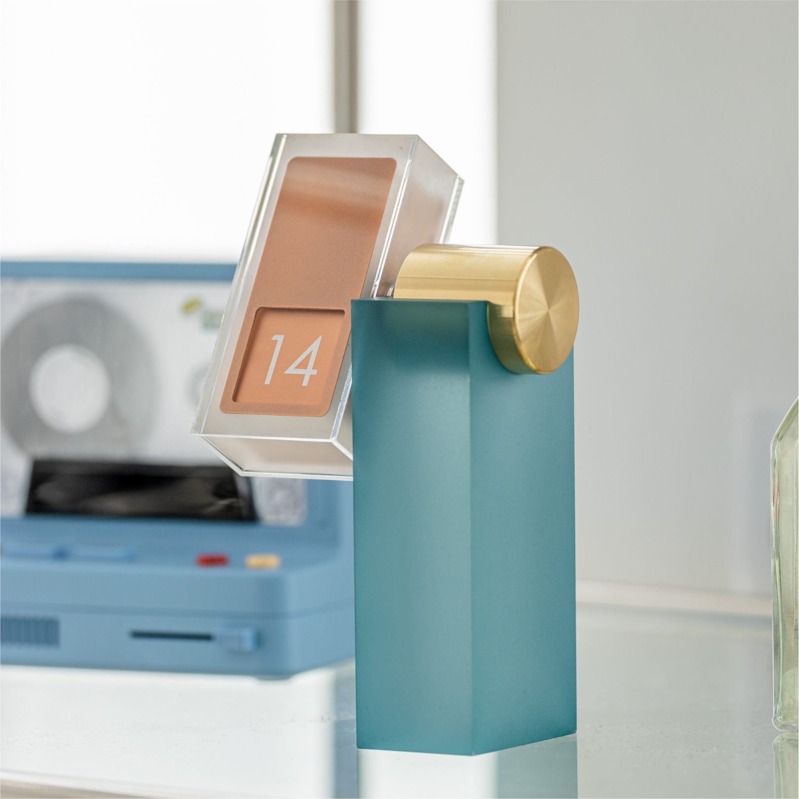 Coral Lake Gnomon Perpetual Flip Calendar | Luxury Analog Desk Decor | BuDhaGirl