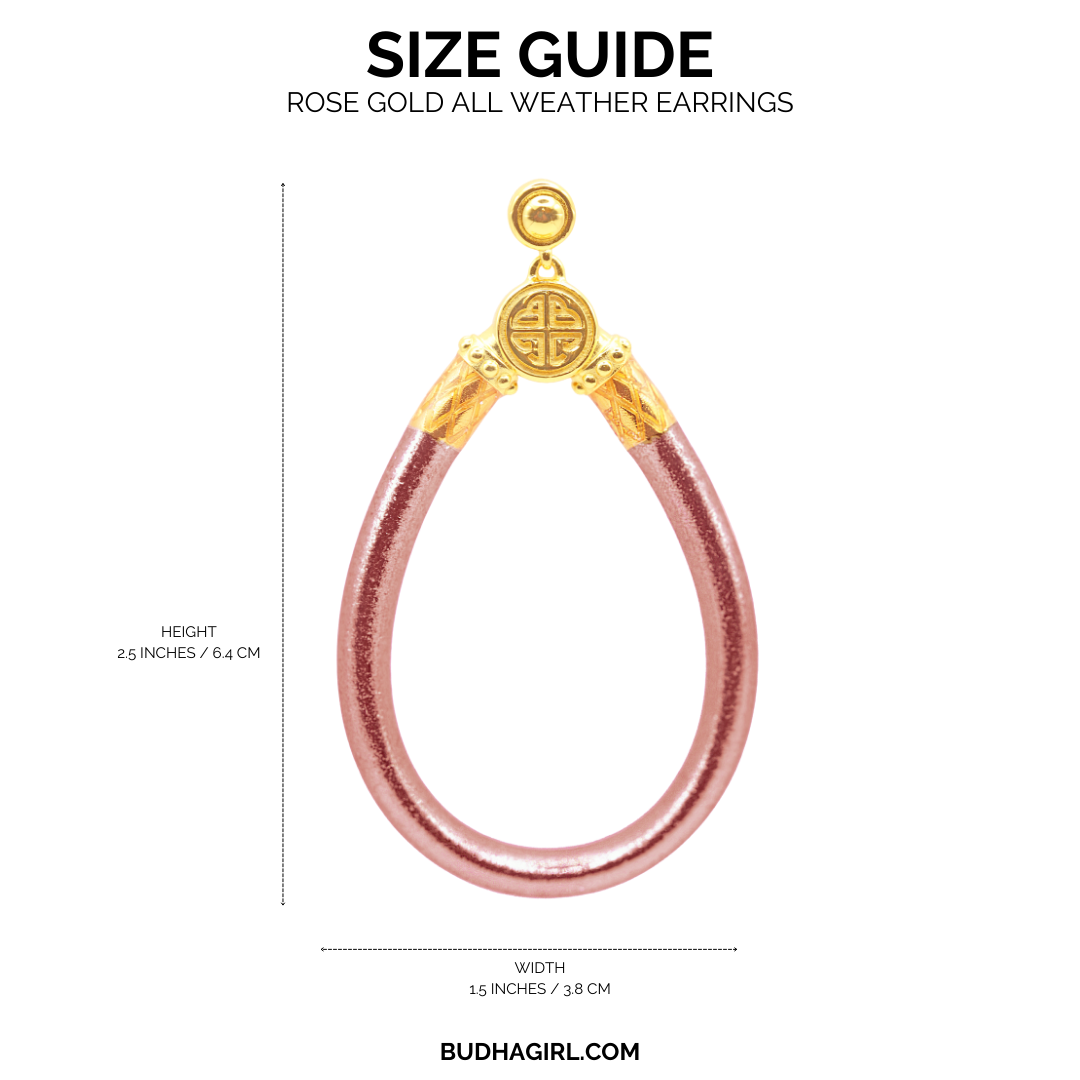 Rose Gold All Weather Earrings
