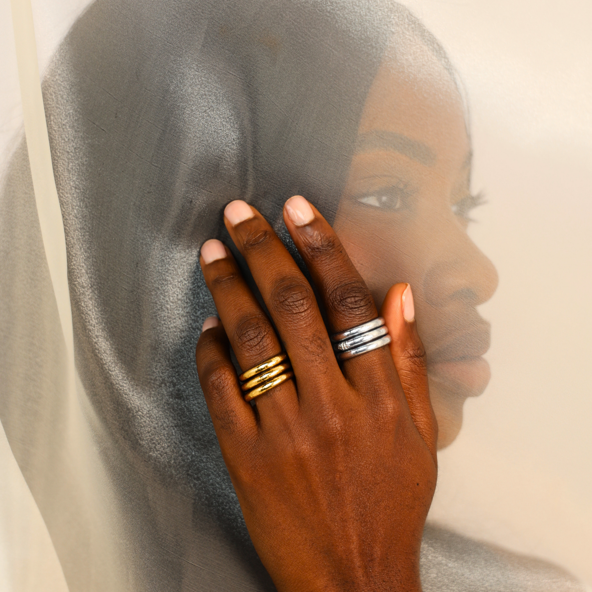 Silver All Weather Rings (Set of 3)