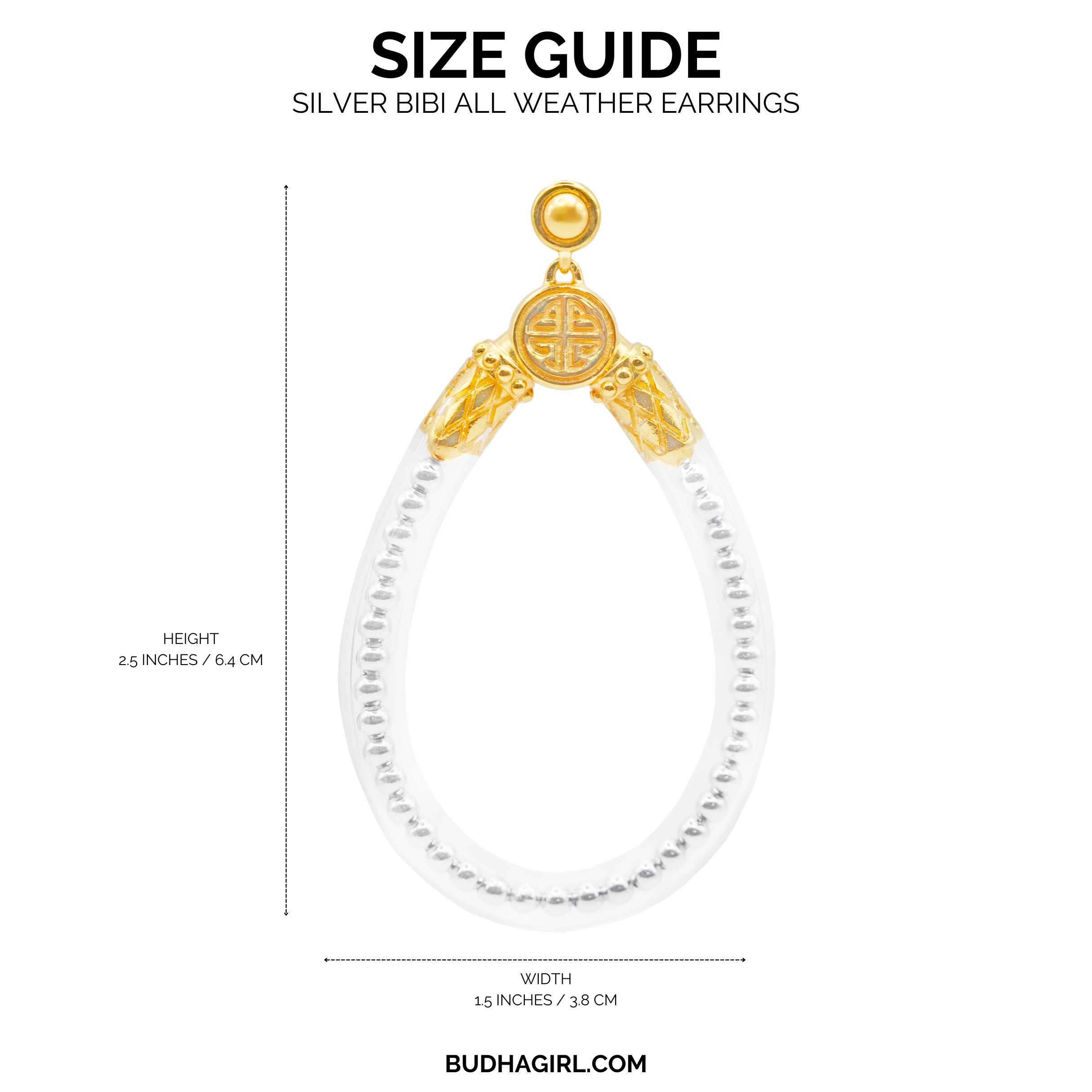 Silver BIBI All Weather Earrings