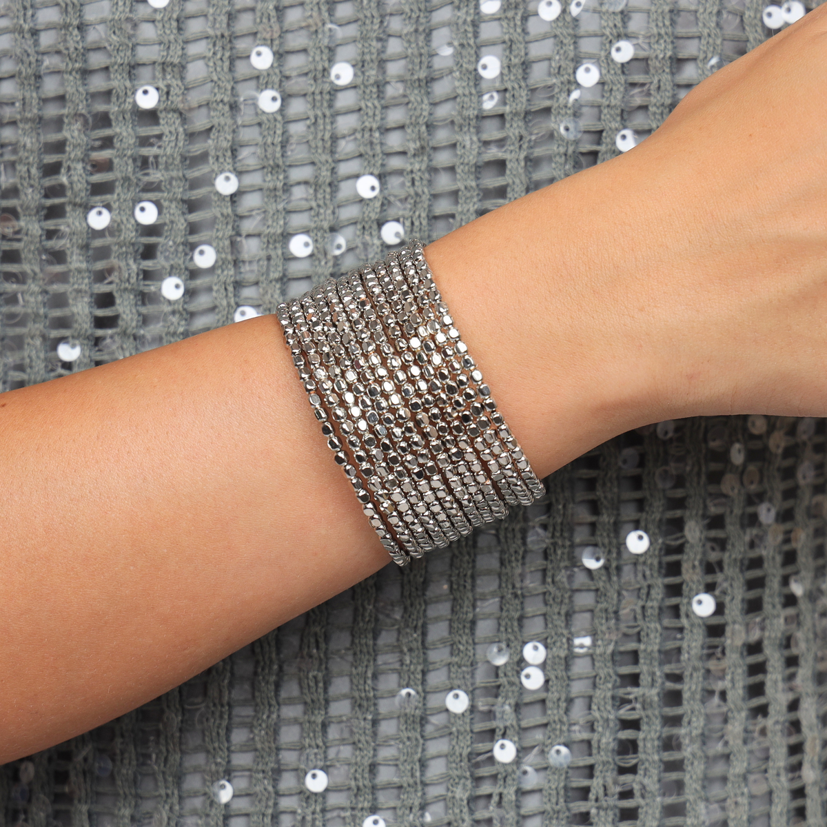Silver Omega Wrist Wrap
