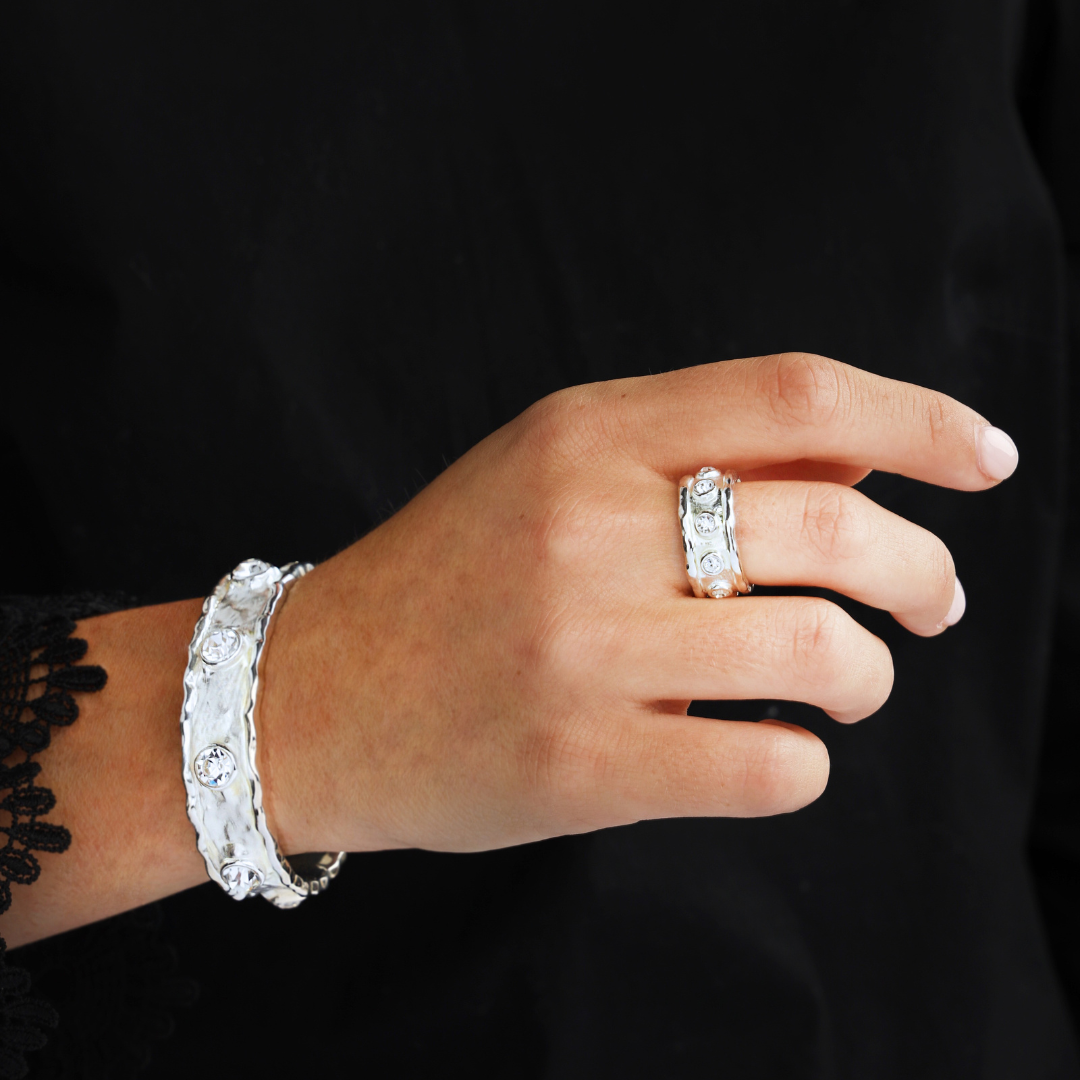 Silver Seven Crystal Cuff | BuDhaGirl