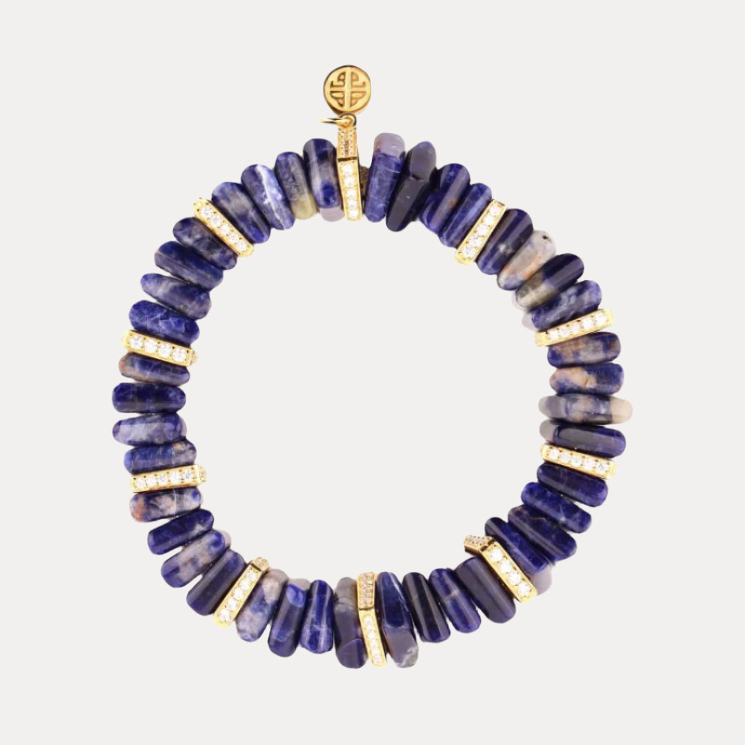 Sodalite Tablet Beaded Bracelet for Women | BuDhaGirl
