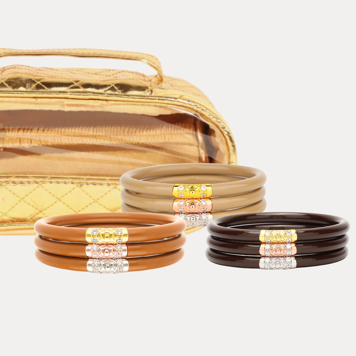 a group of bracelets in a bag