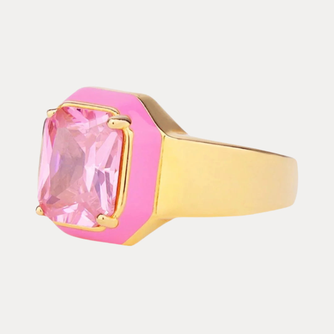 Anillo Cushion - Rosa