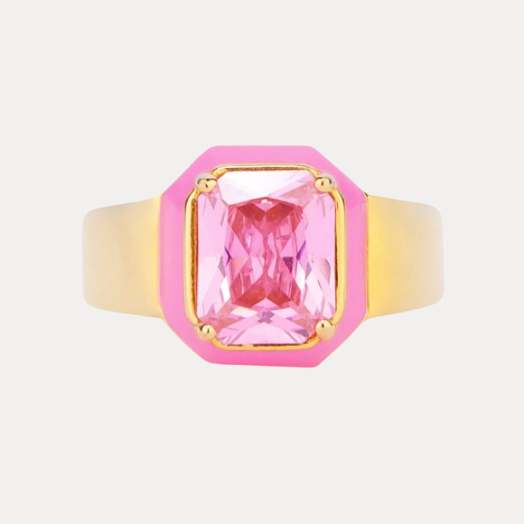 Anillo Cushion - Rosa