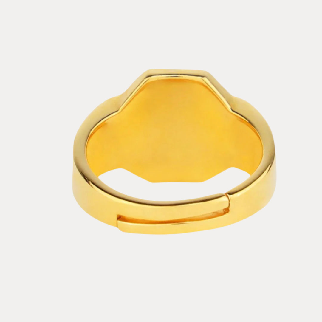 Azure Cushion Ring: Vibrant Enamel & Rectangle Crystals - BuDhaGirl