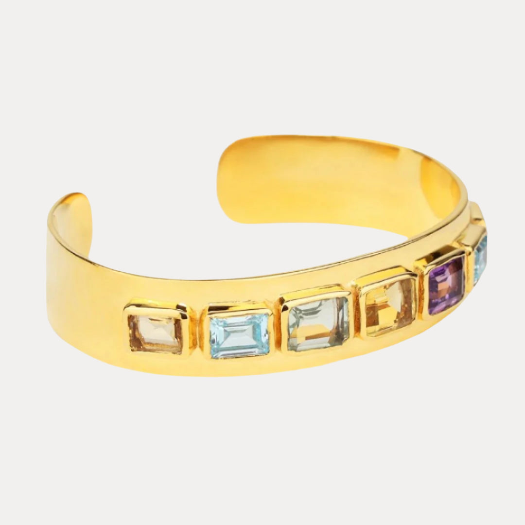 Devon Cuff: Rainbow Baguette Crystals - BuDhaGirl