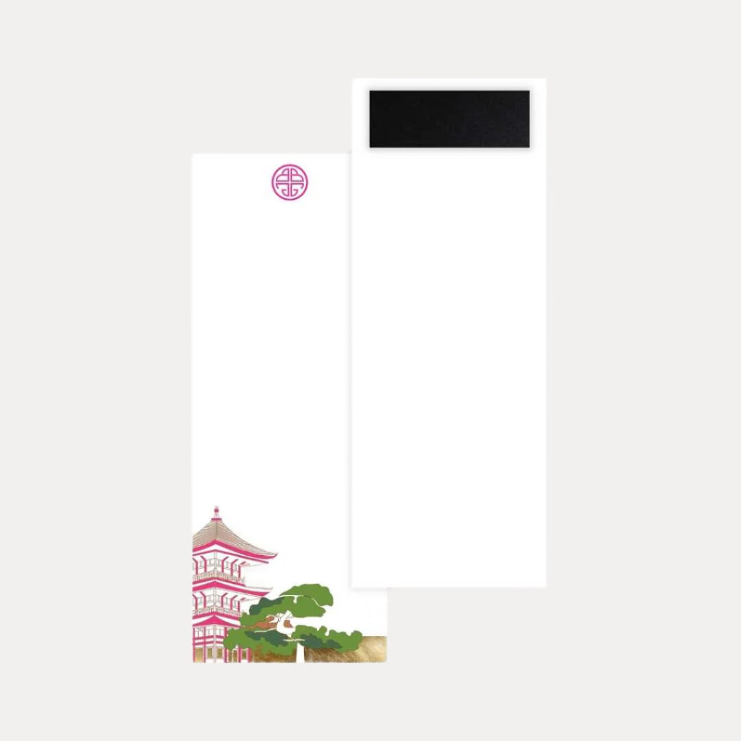 Colorful High Quality Magnetic Notepad | Pagoda Inspired | Set of 3 | BuDhaPaper by BuDhaGirl