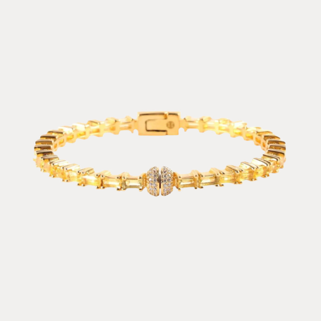Citrine Baguette Crystals Aurora Bracelet | BuDhaGirl