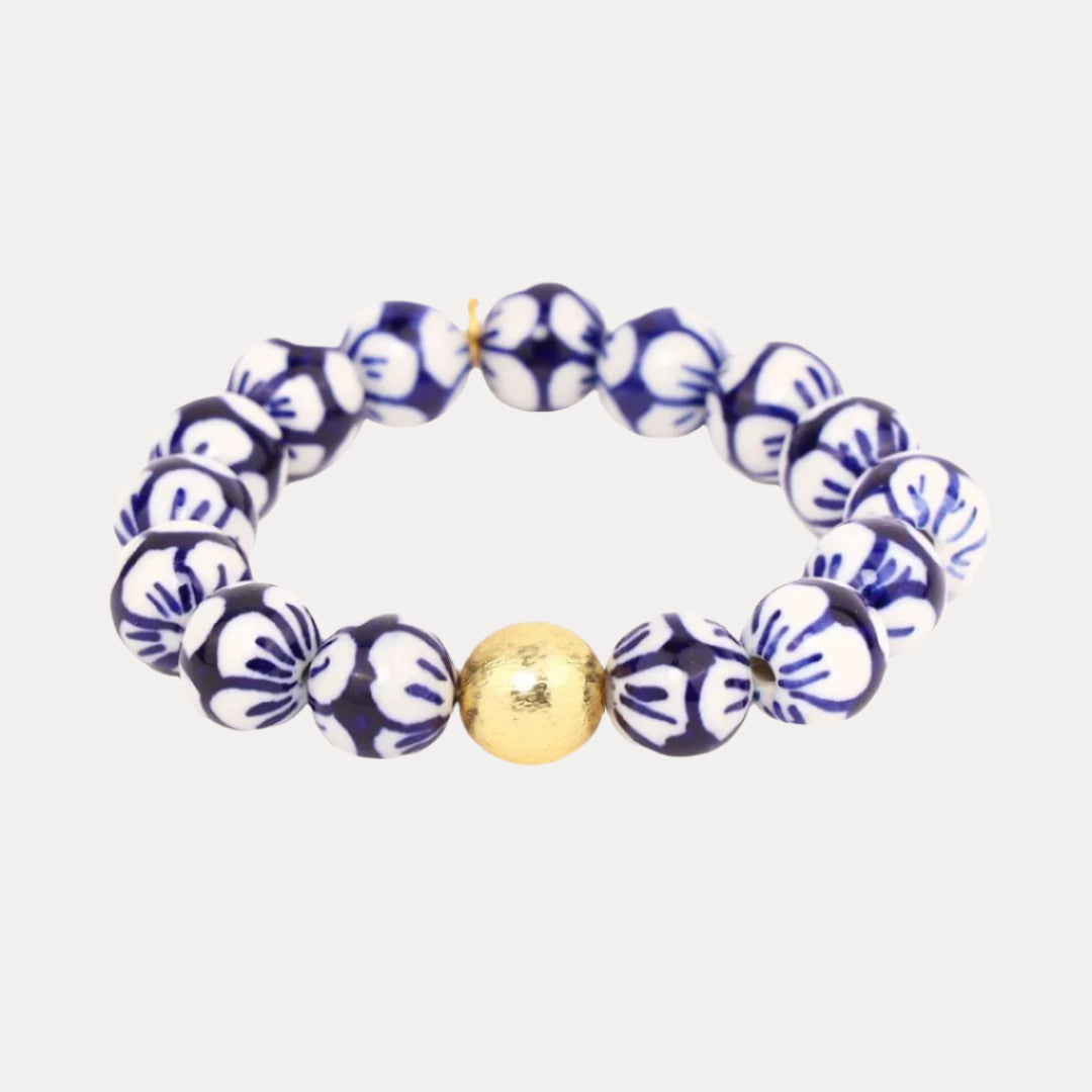 Porcelain Beaded Bracelet for Women - Lotus | BuDhaGirl