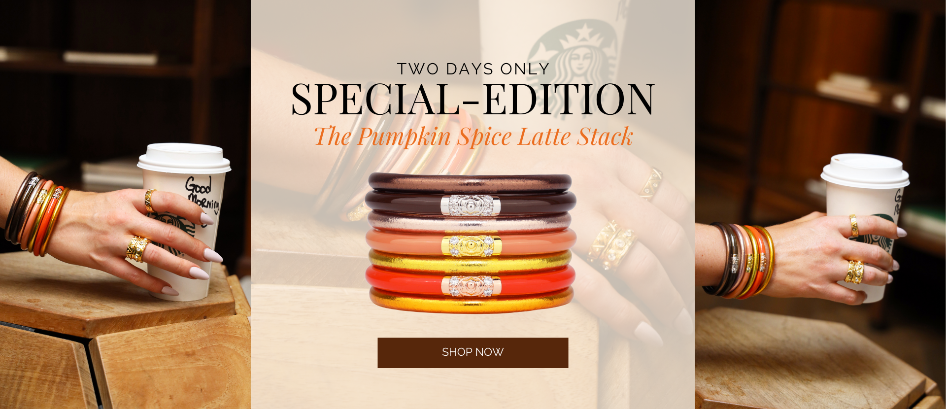 The Pumpkin Spice Latte Bangle Bracelet Stack | BuDhaGirl