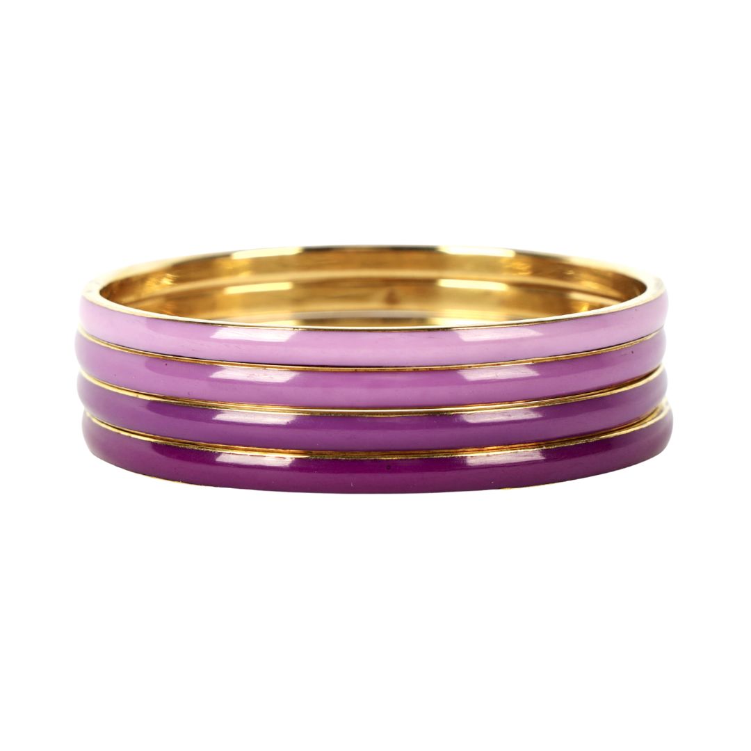 Amethyst Enamel Bangles and Bracelets | BuDhaGirl