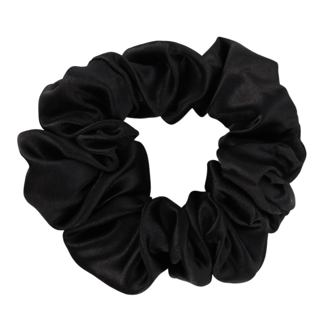 Pack of 7 Assorted Black Scrunchies Set For Women | BuDhaGirl