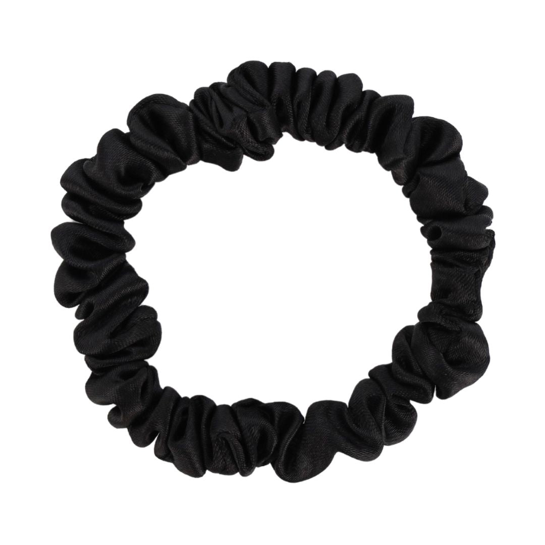 Pack of 7 Assorted Black Scrunchies Set For Women | BuDhaGirl