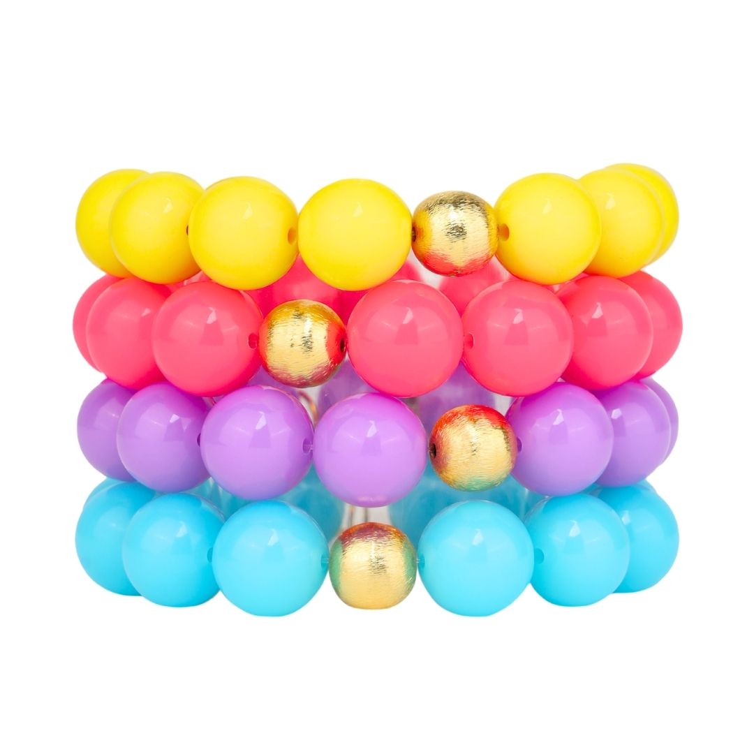 Colorful Cha Cha Resin Beaded Bracelets for Women | BuDhaGirl