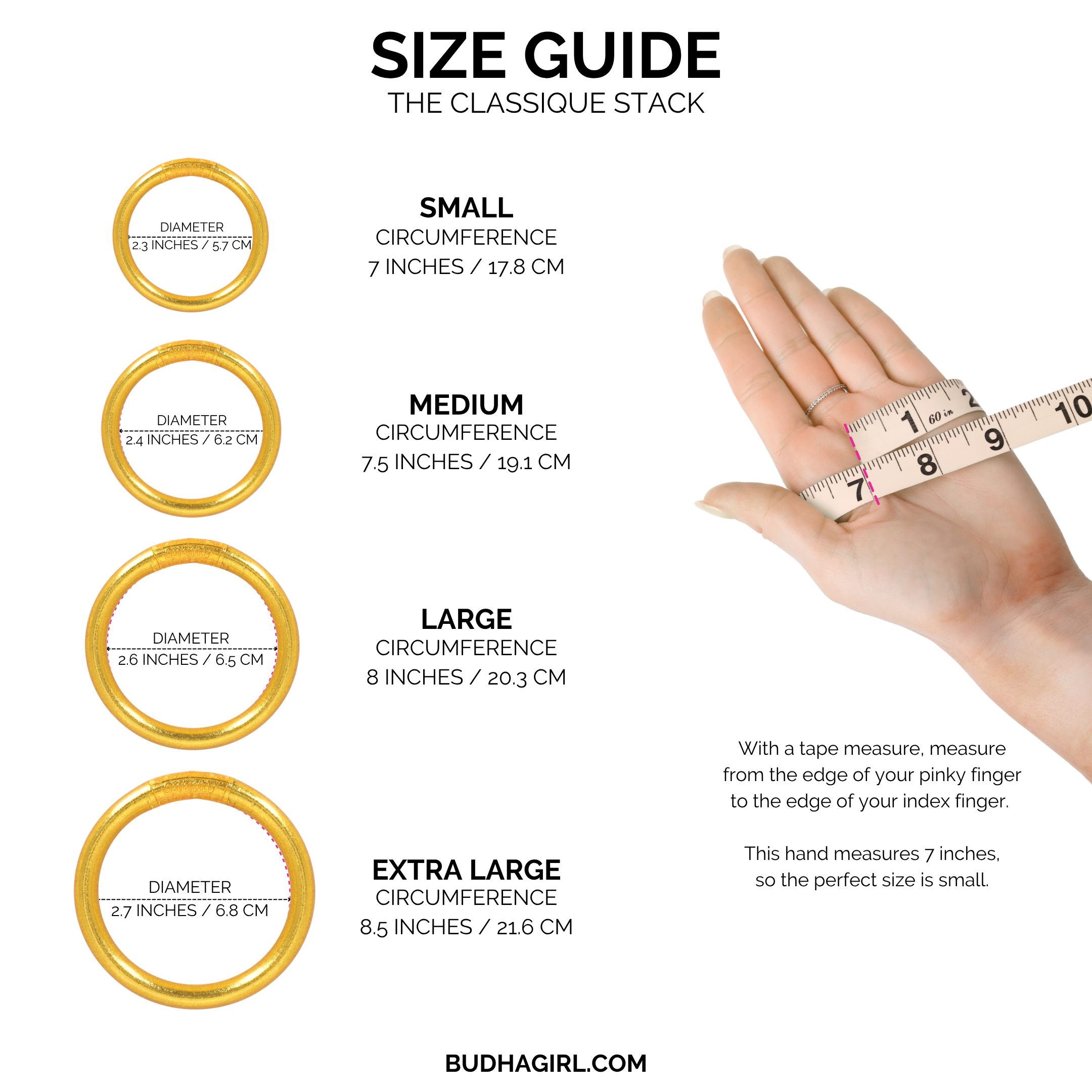 a hand measuring size of a ring