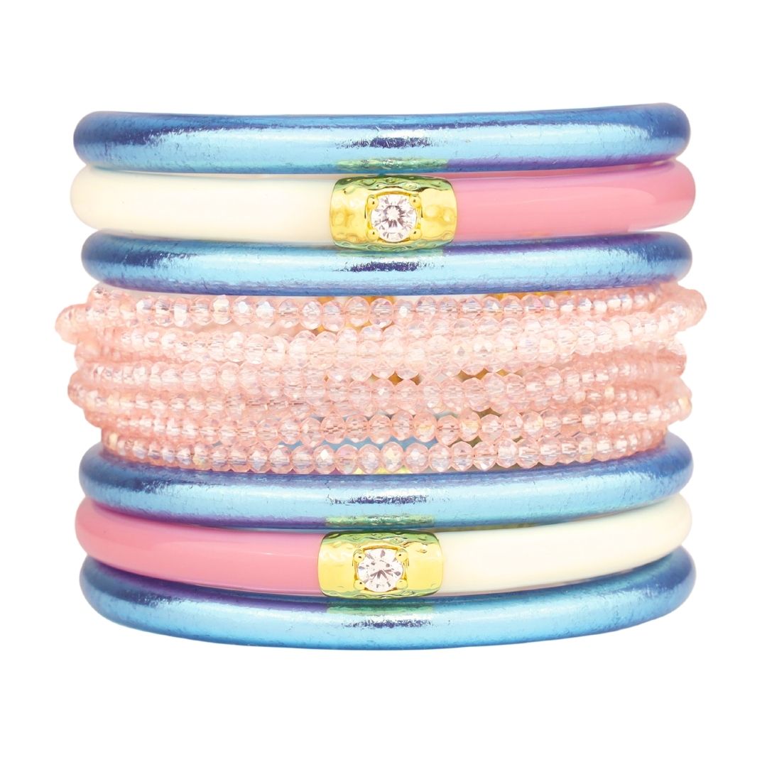 Cotton Candy Bangle Bracelet Stack for National Ice Cream Day | BuDhaGirl