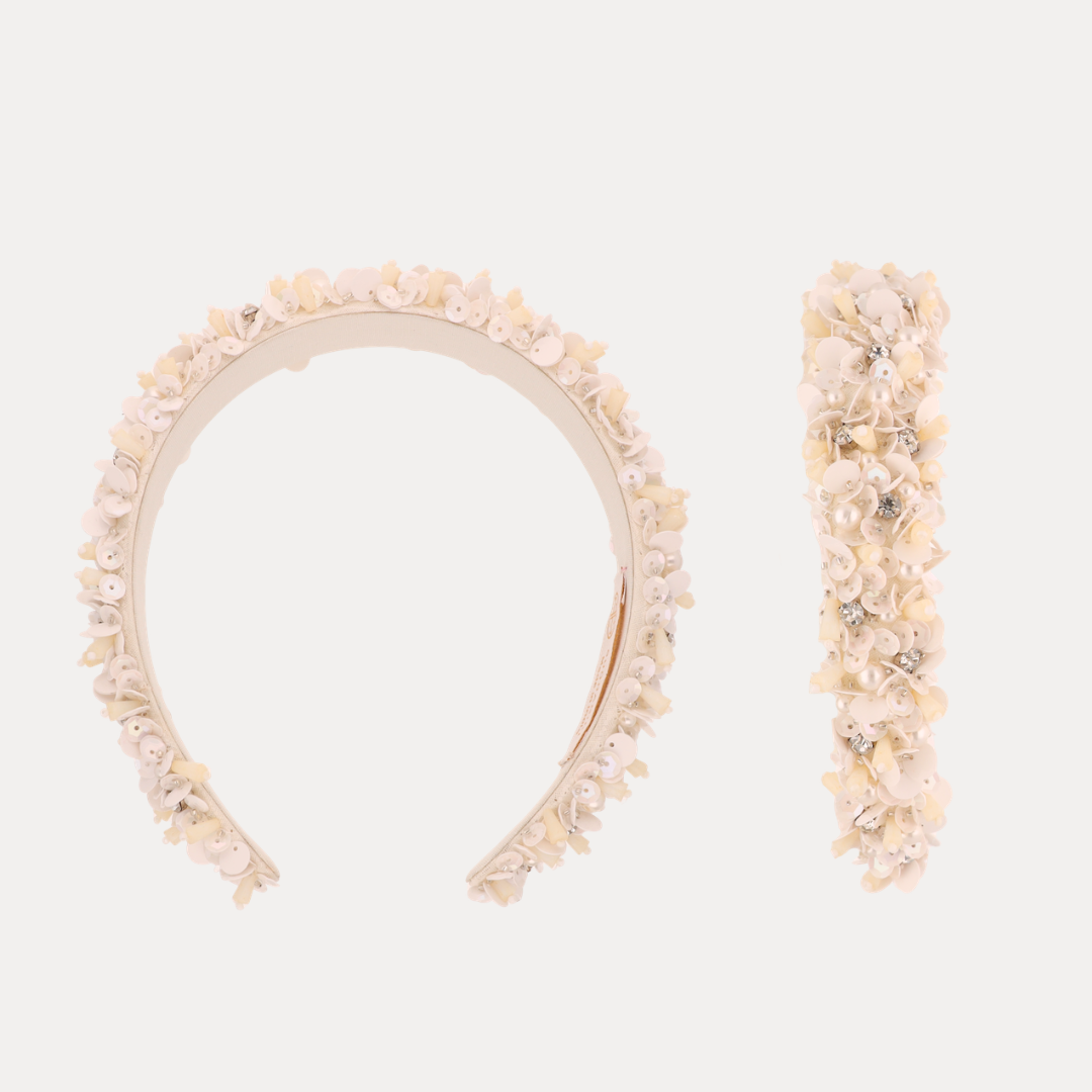 Diva Headband - White/Silver