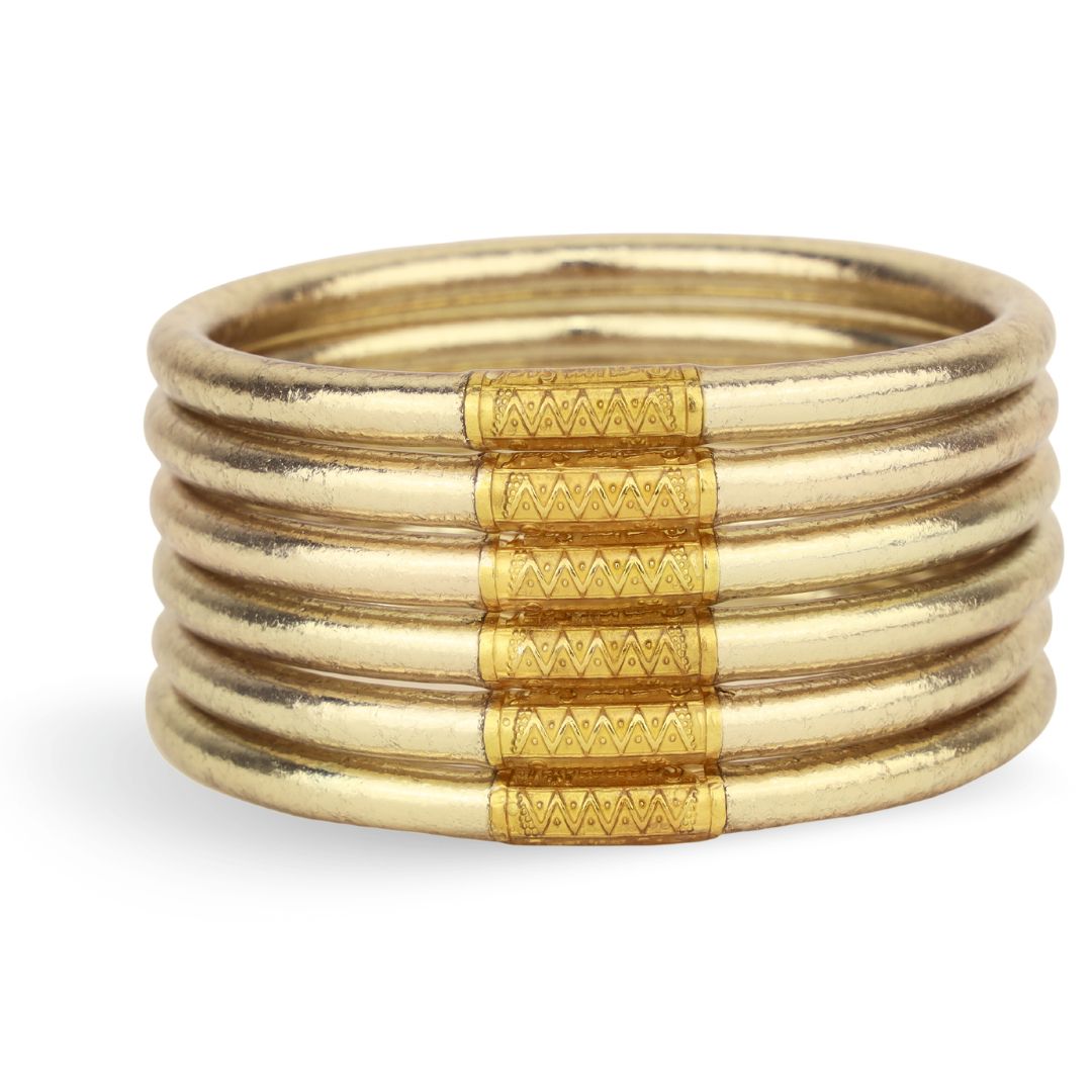 Etoile Light Gold All Weather Bangle Bracelets for Women | BuDhaGirl