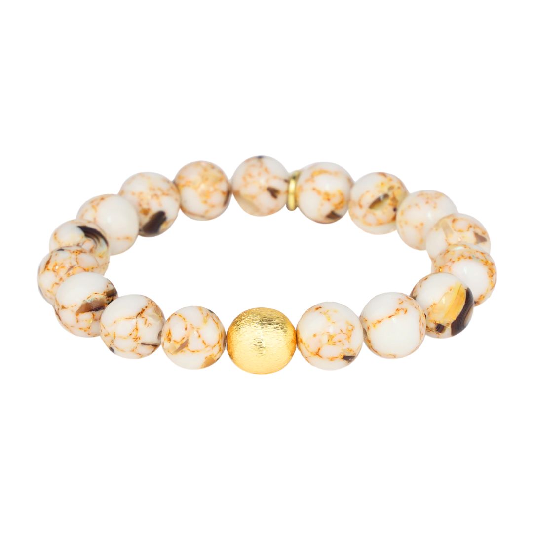 Etoile Marble Beaded Bracelet for Women | BuDhaGirl