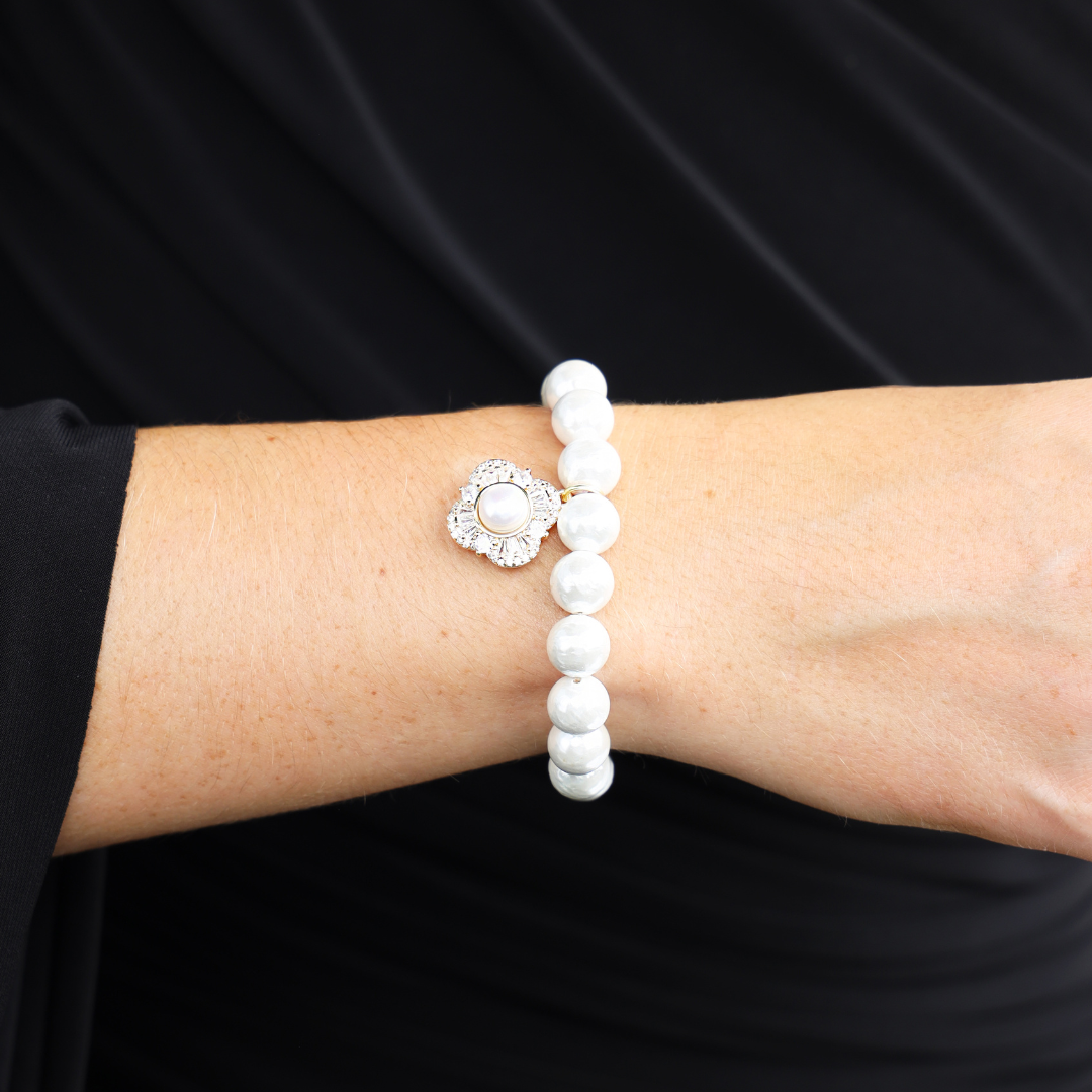 Fir Crystal & Snow Pearl Bracelet Bundle | BuDhaGirl