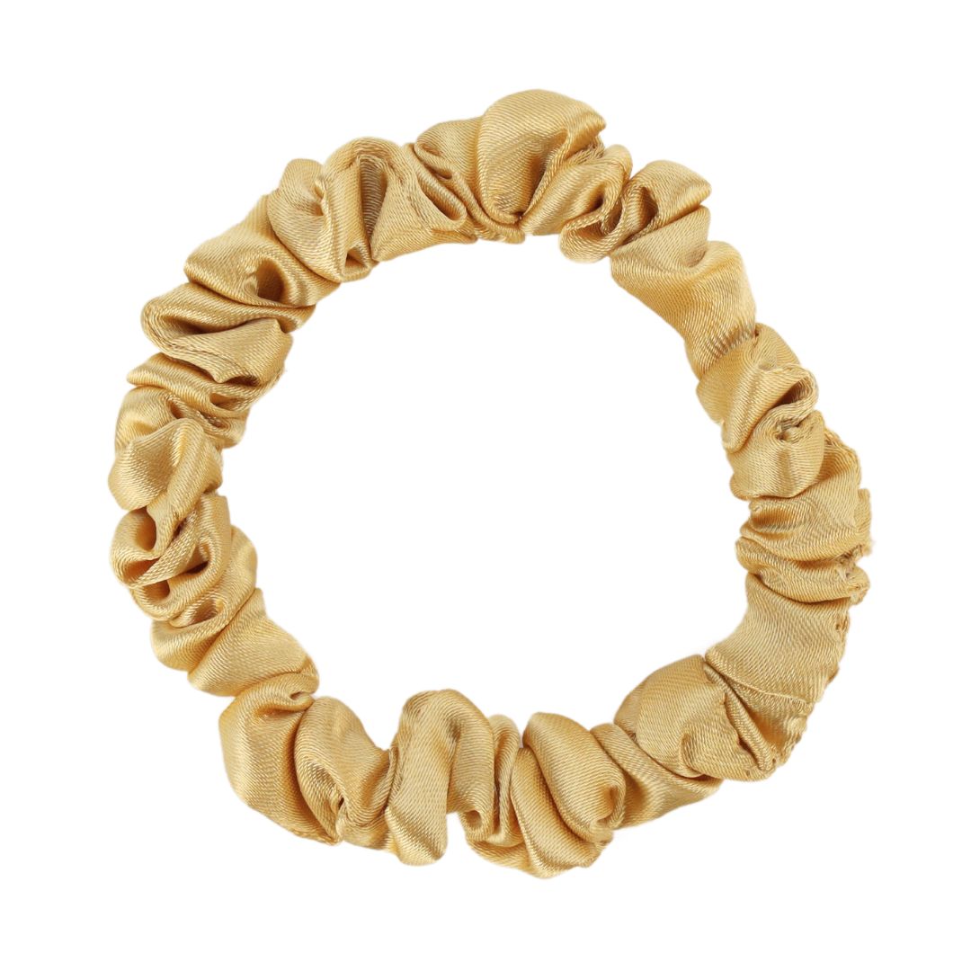 Pack of 7 Assorted Gold Scrunchies Set For Women | BuDhaGirl