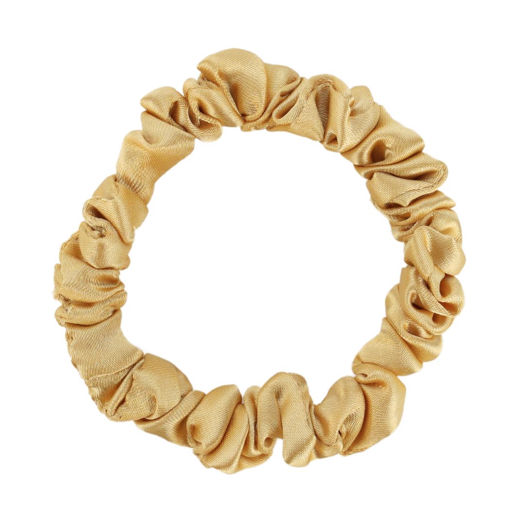 Pack of 7 Assorted Gold Scrunchies Set For Women | BuDhaGirl