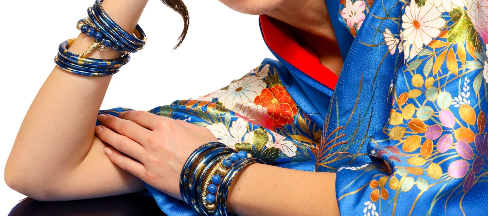 KOI Saffir Cobalt Blue Bangle Bracelet Collection | BuDhaGirl