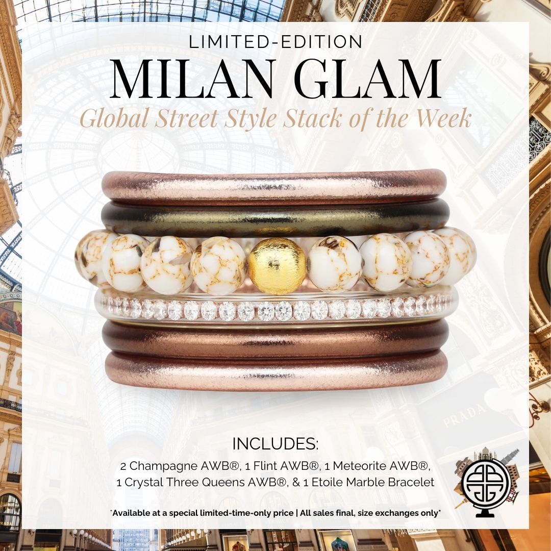 Milan Glam Global Street Style Bangle Bracelet Stack of the Week | BuDhaGirl