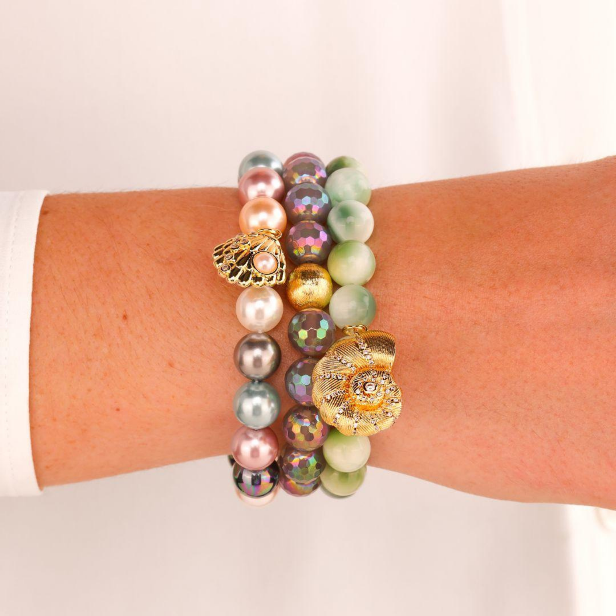 a person wearing bracelets