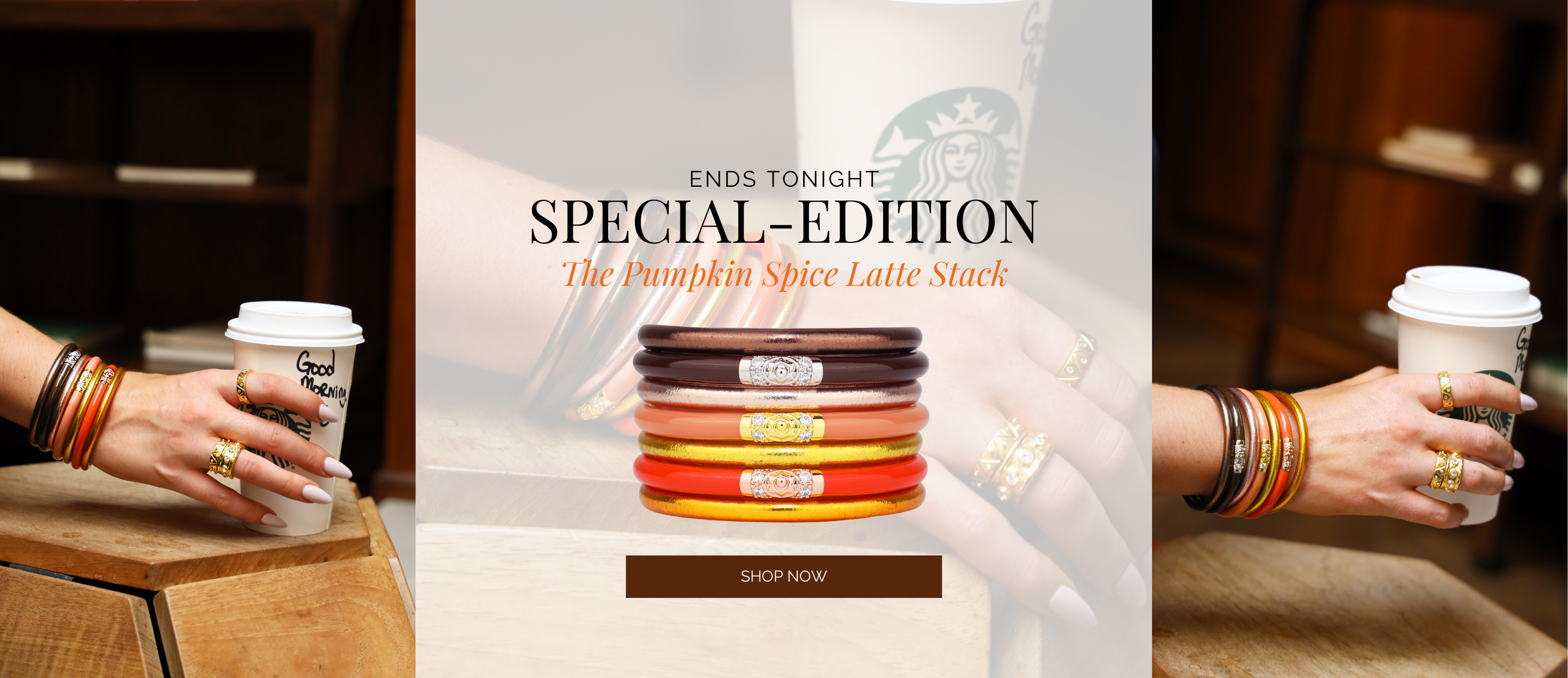  Pumpkin Spice Latte Bangle Bracelet Stack | BuDhaGirl