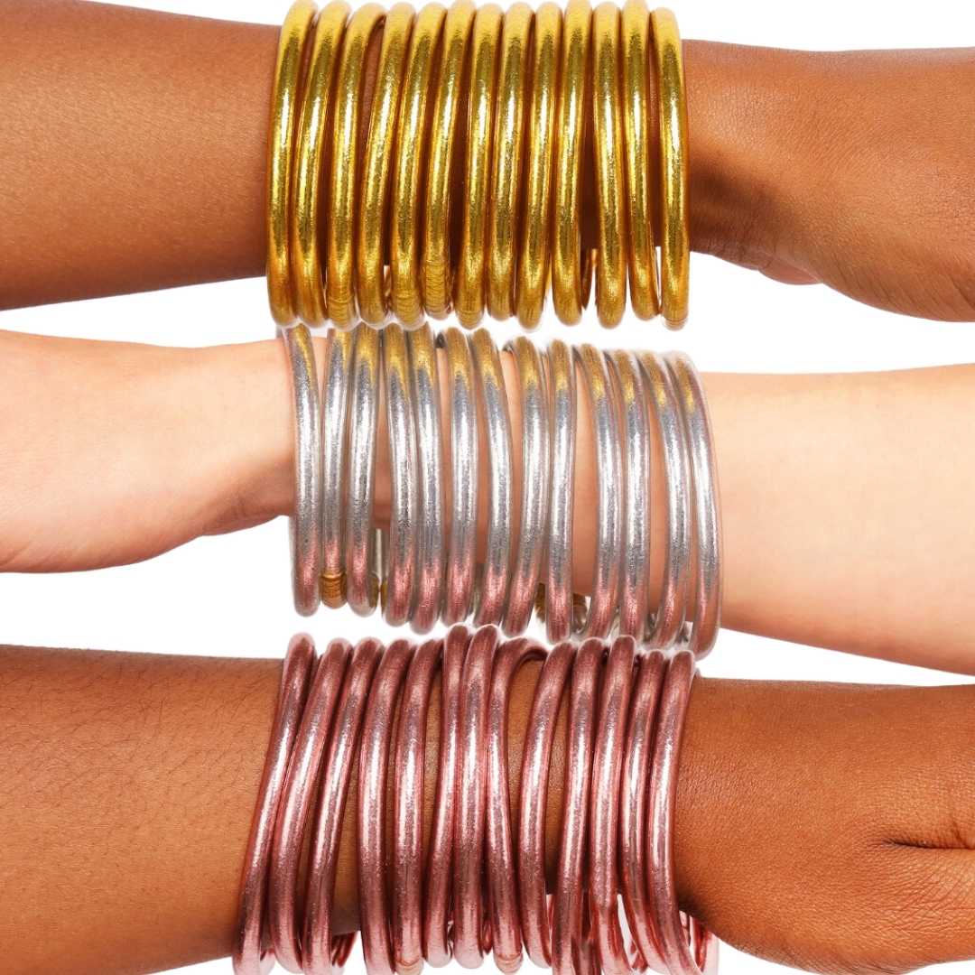 12.01.113.72.S9,12.01.113.72.M9,12.01.113.72.L9,12.01.113.72.XL9, Rose Gold All Weather Bangles® (AWB®) - Serenity Prayer | Bangle Bracelets for Women | BuDhaGirl