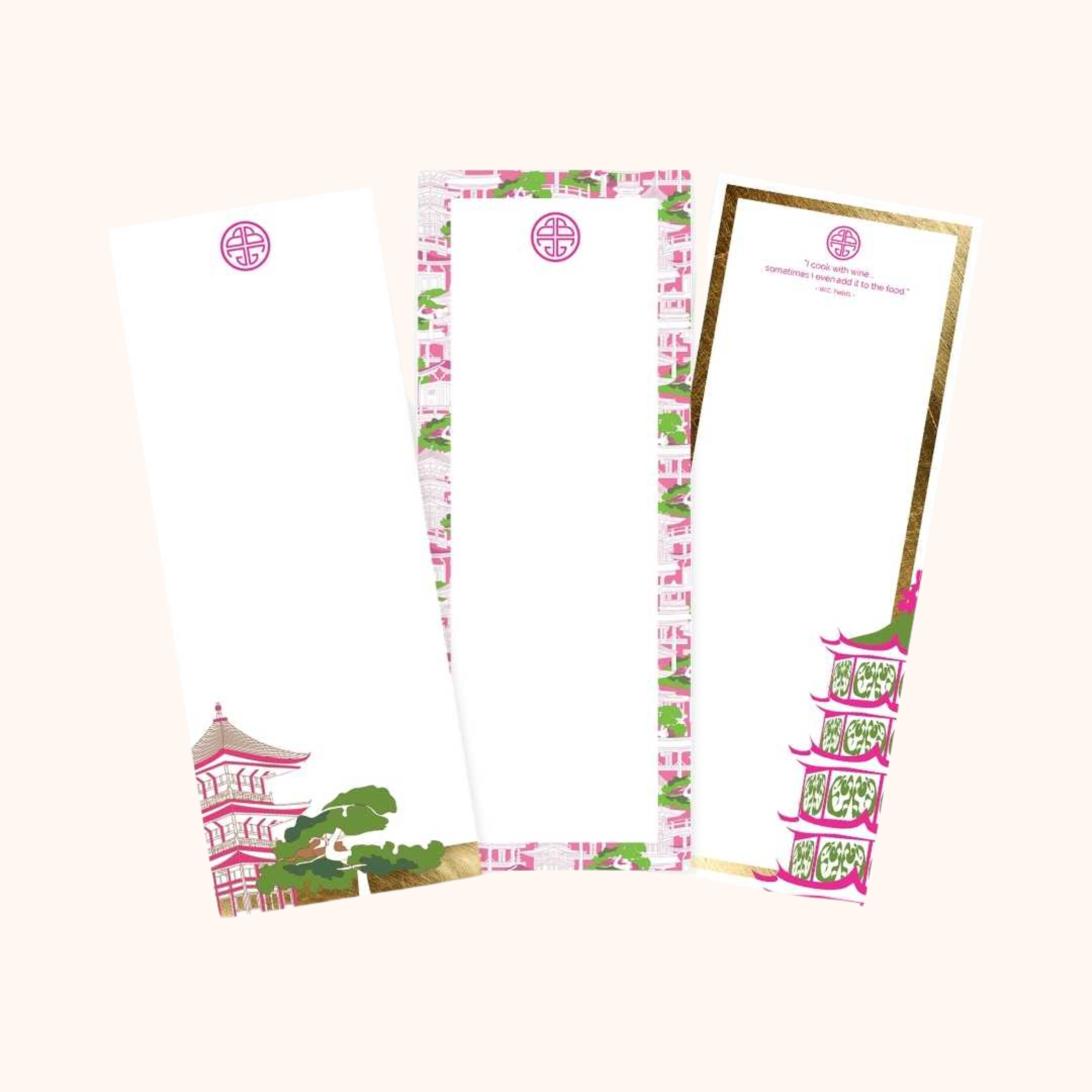 Block Notes Magnetico Pagoda - Set di 3 