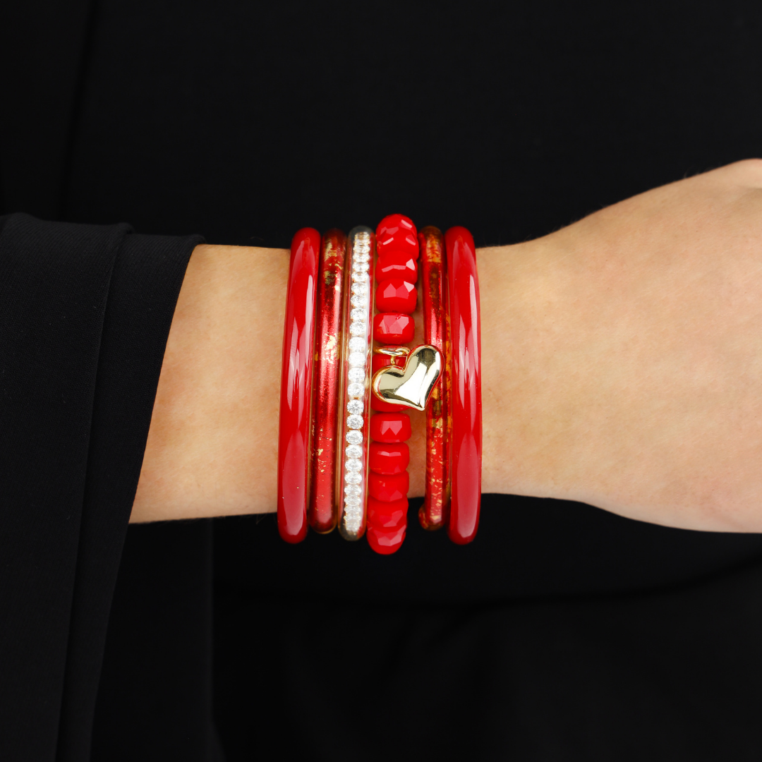 The Red Holiday Stack | Bangles, Bracelets, Jewelry | BuDhaGirl