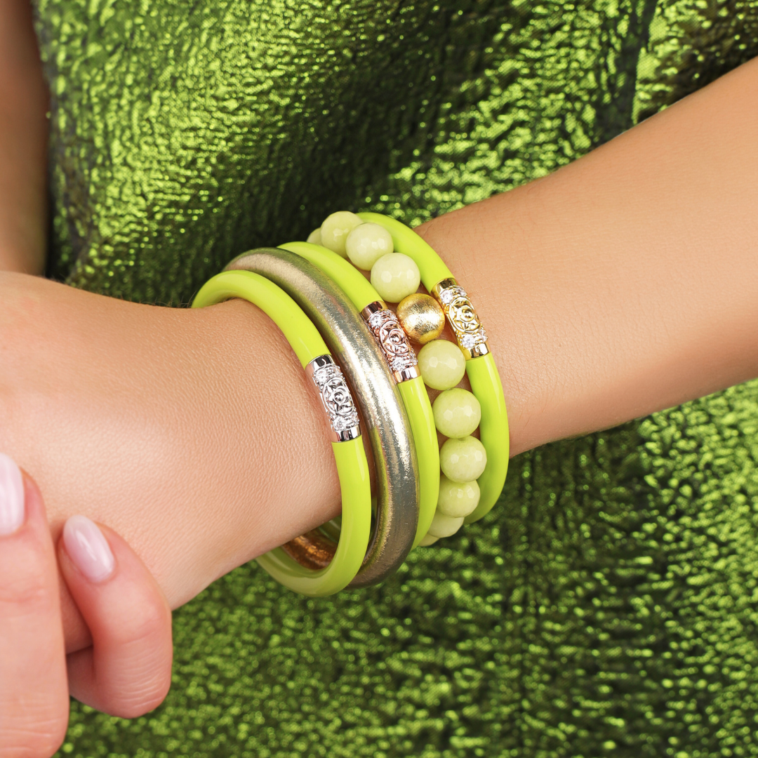 a person wearing bracelets
