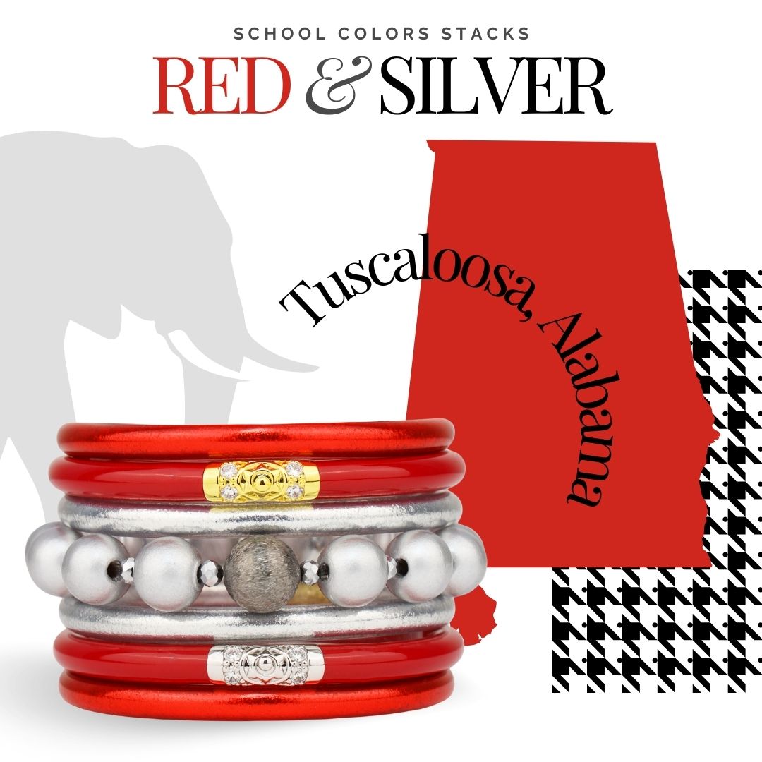 Red/Silver Game Day Stack for the University of Alabama | BuDhaGirl