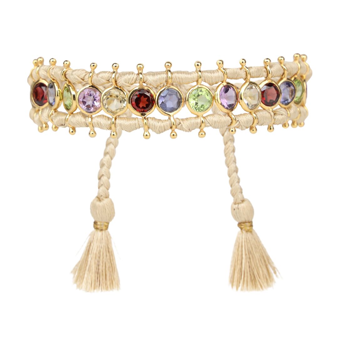 Viv String Bracelet - Ivory/Multi | BuDhaGirl